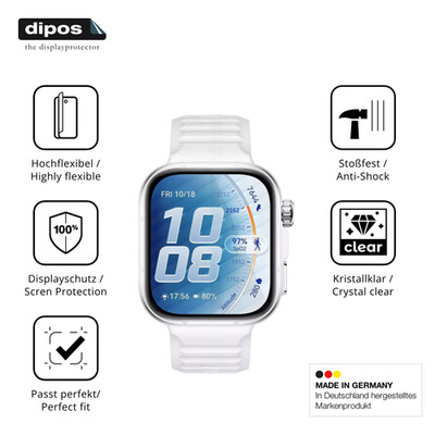 2x 3D Full Cover Schutzfolie für Huawei Watch Fit 5 Pro Panzerfolie Anti-Shock