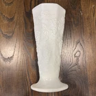 Vintage Anchor Hocking Milk Glass Octagon Paneled Grapes And Vine Vase