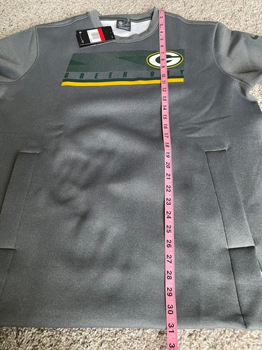 Green Bay Packers NIKE PARA HOMBRE SIDELINE CREW SUDADERA GRIS TALLA GRANDE NKDA-352T - Imagen 6 de 6