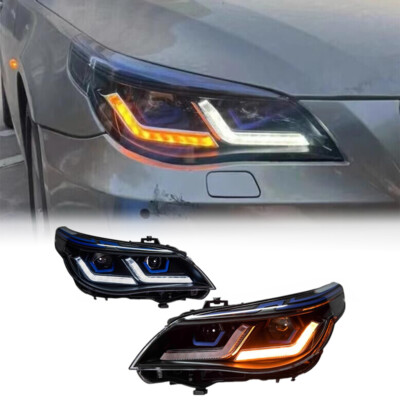 2er Für BWM 5 Serie E60 E61 LED DRL Scheinwerfer Doppellinse Projektor 2003-2009