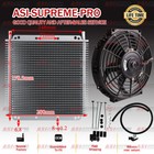 10x10" Transmission oil cooler 30 Plate + 12 Volt 10" Fan+ 1.2M HOSE Universal
