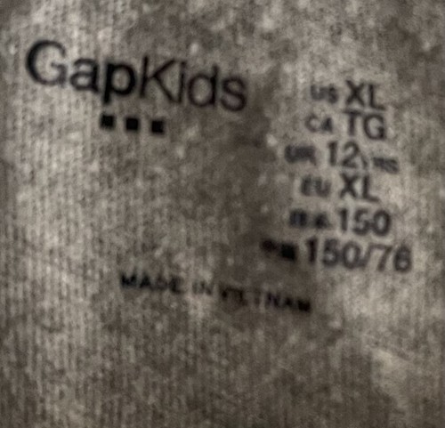 Gap Kids T-Shirt Girls XL Gray Pink Sequined Logo Short Sleeve - Picture 4 of 7