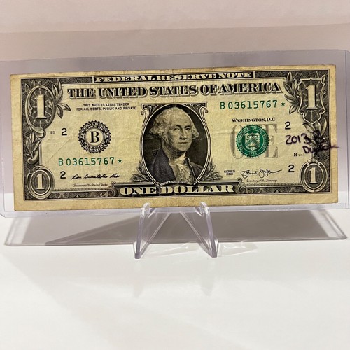 2013 B Star Note $1 Dollar Bill Duplicate Star Note * Rare US Paper ...