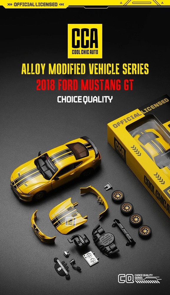 1:42 2018 Ford Mustang GT Alloy Assembly Series Toy Sport Car Model Racing Style