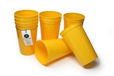 22 Ounce Reusable Plastic Stadium Cups Yellow 8 Pack Made In Usa Bpafree Dishwas