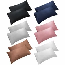 Soft Premium Bed Pillow Case Covers Pillowcase Standard Queen King  High Quality