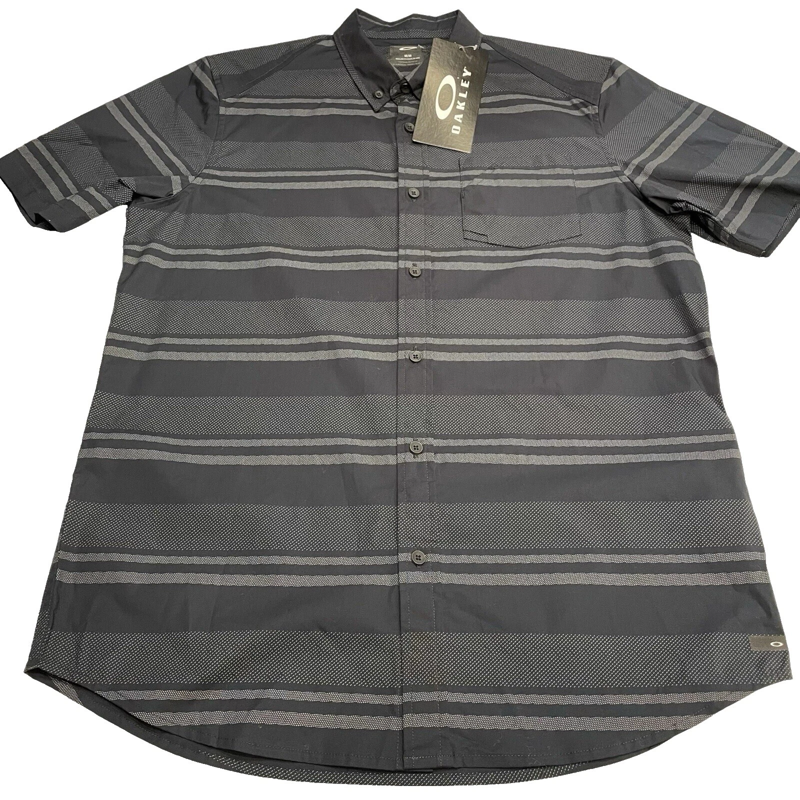 Camisas para hombre Oakley informales a rayas con botones