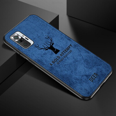 For Xiaomi Mi 11 12 Redmi Note 11 10 Pro Cloth Texture Deer Leather Case Cover