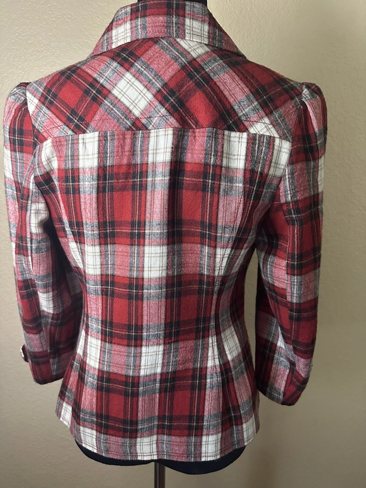 Blazer xadrez vintage Guess com botões - Imagem 3 de 4