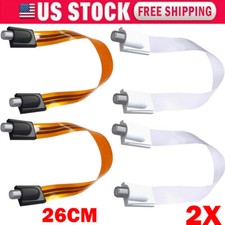 2X F Female to Female Ultra Flat Ghost Wire RG6 Coax Jumper Cable - Window Door