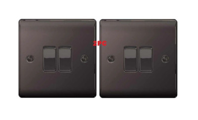 2 Stück Alpine Schwarz Nickel 10 A 2 Gang 2-Wege Lichtschalter X1