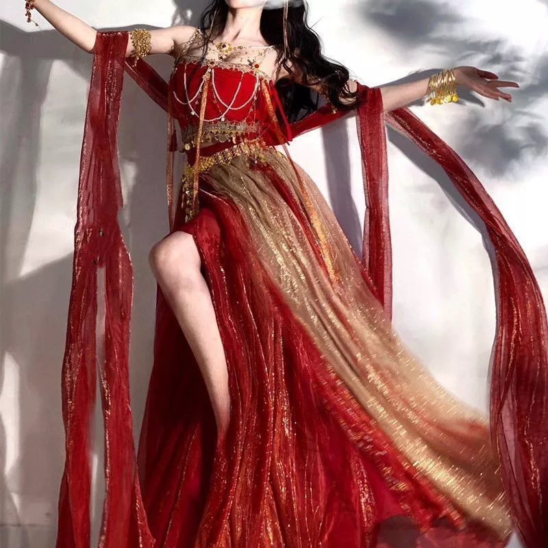 Hanfu Dress Women Ancient Indian Dance Dress Female Arabian