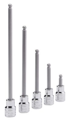 Genius Tools 3/8'' Dr. 7mm Wobble Hex Bit Socket, 50mmL - 310+4147