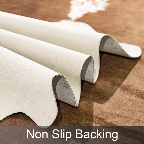 Premium Faux Cowhide Rug 4.6 X 5.2 Feet, Sturdy and Large Size Cow Print Rugs, S - Picture 3 of 12