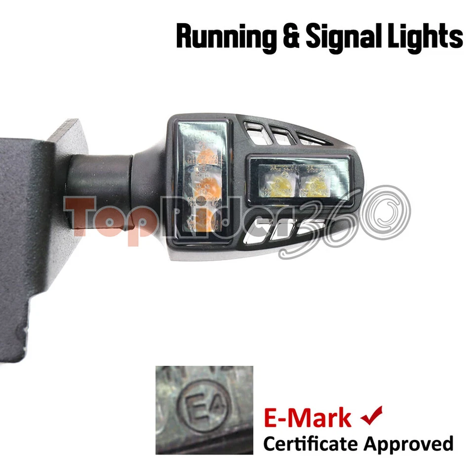 TGun Smoke LED Front Running Turn Signal Light Indicator For Yamaha Motorcycle — 第 4/4 张图片