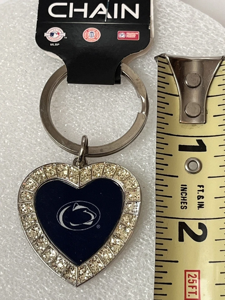 Llavero corazón estrás con licencia oficial Penn State Nittany Lions Foto 2 de 4