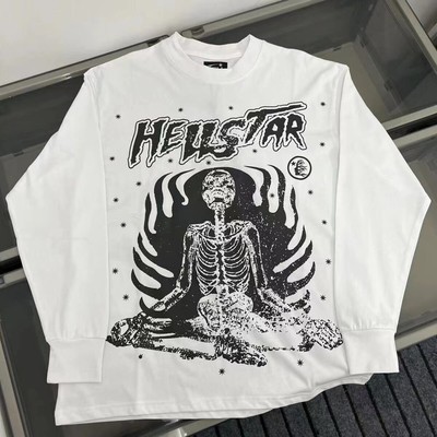 Hellstar Studios Skeleton Tee  Reach Your Inner Peace     Long sleeve T-shirt