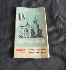 alter Straßenübersichtsplan  /  Stadtplan Karl-Marx-Stadt