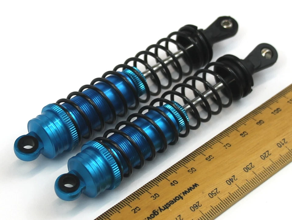 Blue Aluminium Shock Absorbers RC buggy/model 122mm 114mm x 20mm 1/8 scale - Image 2 of 3