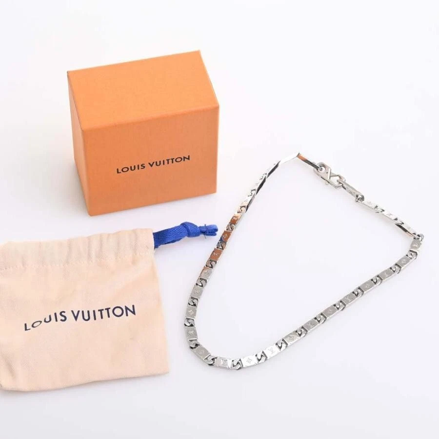 LOUIS VUITTON Necklace Pendant AUTH Choker Monogram Tied-Up 