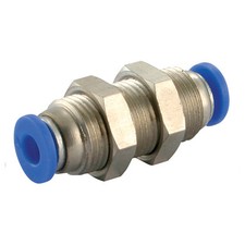 Equal Bulkhead Pneumatic Air Push Fittings - Air Line Nylon Tube / Hose