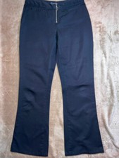 Vtg No Boundaries Junior 5 Black Flat Full Front Zipper Pockets Stretch 90s Pant