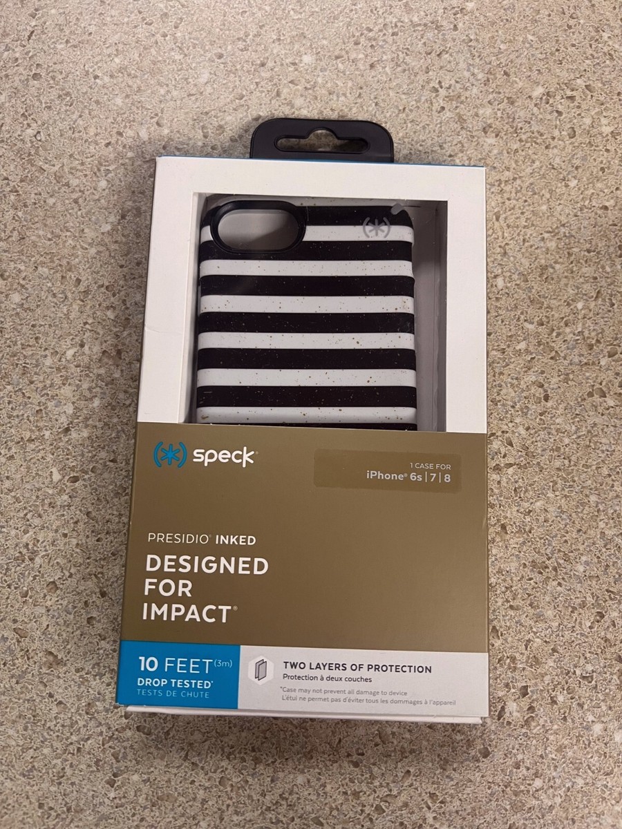 Speck Presidio Inked Apple iPhone 6s, 7, Case Striped Gold New Open  Package