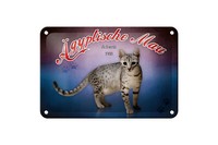 Blechschild Katze 18X12 Cm ÄGyptische Mau Schweiz 1988 Deko Schild