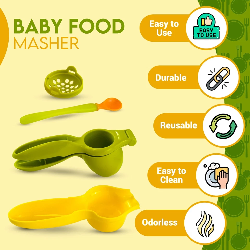 Wean Machine Food Juicer Set Squeeze Serve Baby Food Press, Fruit Ricer Masher - Image 4 of 4