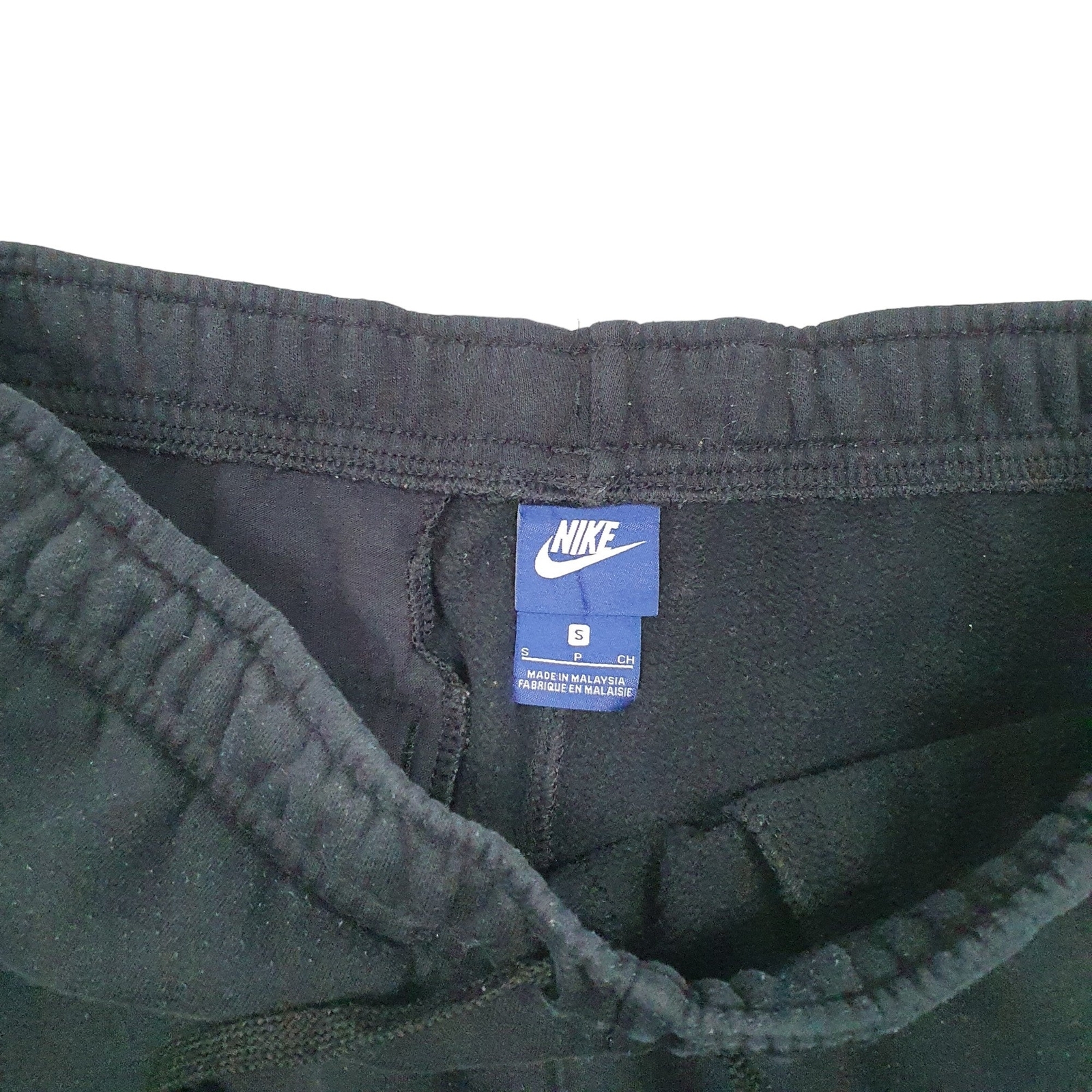 NIKE Jogger Trousers Cotton Black Mens W30 L27 image 2
