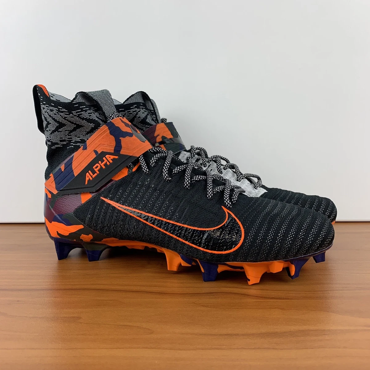 Nike Alpha Menace Elite 2 Football Cleats Black Orange AV5357 002