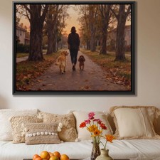 Dog Canvas Print Golden Retriever Cocker Spaniel Wall Art Oil Painting Decor
