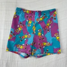 VTG Chuck E. Cheese all over print shorts kids 6/8 retro DISTRESSED FLAWED