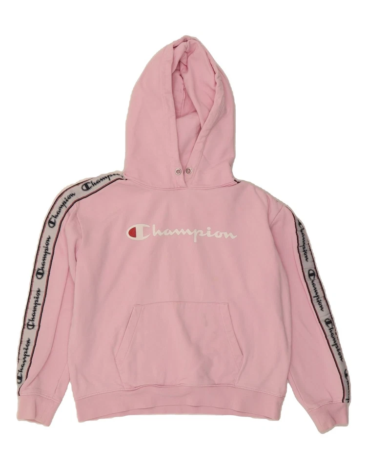 CHAMPION Womens Graphic Full Tracksuit UK 14 Medium  Pink Colourblock AO08 - Image 2 of 4