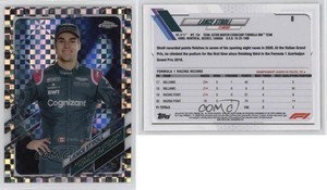 2021 Topps Chrome Formula 1 F1 Racers Checker Flag Refractor Lance Stroll #8