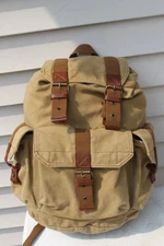 Gootium Canvas Rucksack Backpack Bag Drawstring Buckle Close Messenger Outdoor