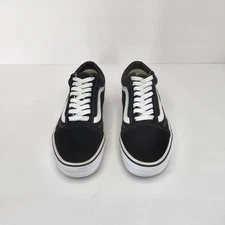 VANS Old Skool Skater Shoes Men's Size 6.5/ Womens 8 Black/White Canvas Sneakers