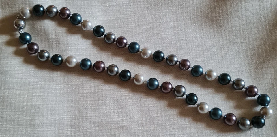 Muschelkernperlen Collier Kette, 45 cm ! Perlen 10mm - Bild 2 von 2