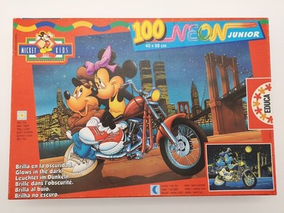 Neon Puzzle Mickey for Kids | 100 Teile | 1998 | Educa | Glow in the Dark