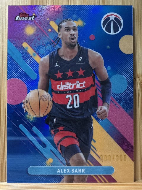 Alex Sarr 2025-26 Topps - Finest Common Blue /200 - Wizards #59
