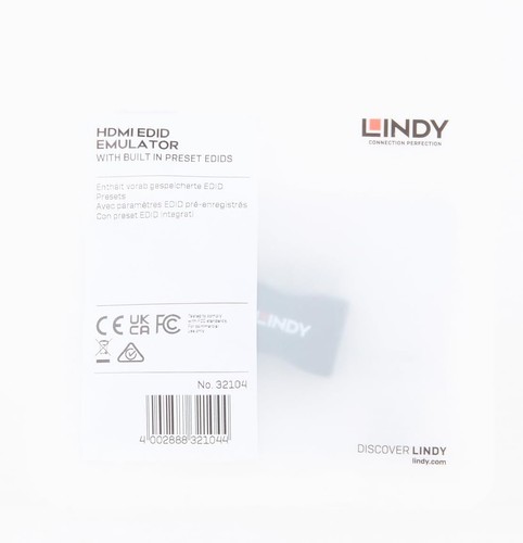 Lindy 32104 HDMI 10.2G EDID Emulator, 3840x2160@30Hz support, HDCP Pass-Through, - 第 9/10 張圖片