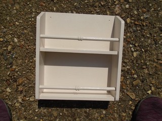 painted spice rack wall