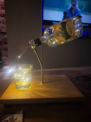 Barti Spiced Rum Flaschenlampe LED Netz oder USB betrieben mit Fernbedienung Bar Männerhöhle