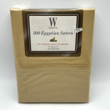 Wamsutta Egyptian Sateen Pillowcases Two Standard Queen Tan