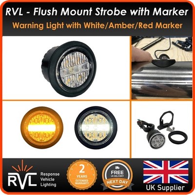 Unterputz Hide Away Dual LED Stroboskop & DRL/Markierungslicht 12 V 24 V LKW LightBar