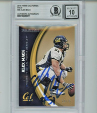 Alex Mack #/25 Gold AUTO 10 BAS 2015 Panini California Cal Bears HOF Beckett #36