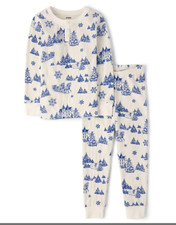 Gymboree,Unisex Kids,Gymmie Cotton Pajama Sets, Big Kid, Toddler, Baby,Navy Narr