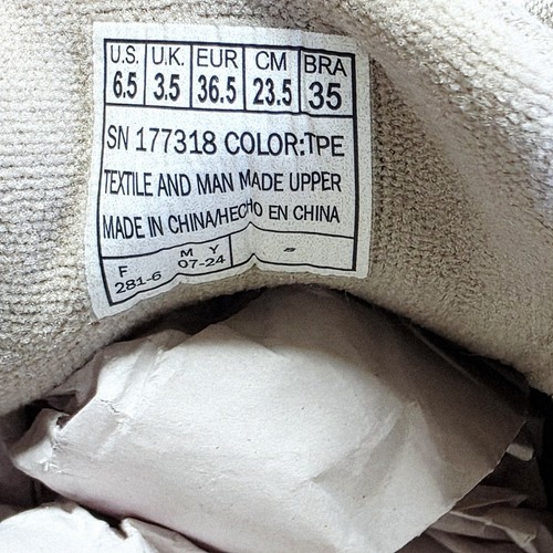 Skechers Women’s Size 6.5 Taupe Suede Rhinestone Lace Up Sneakers New - Picture 11 of 12