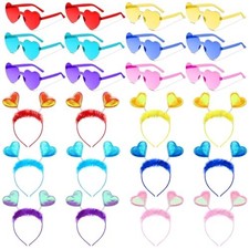 Valentines Day Heart Headband and Heart Shape Sunglasses for Valentine's 24