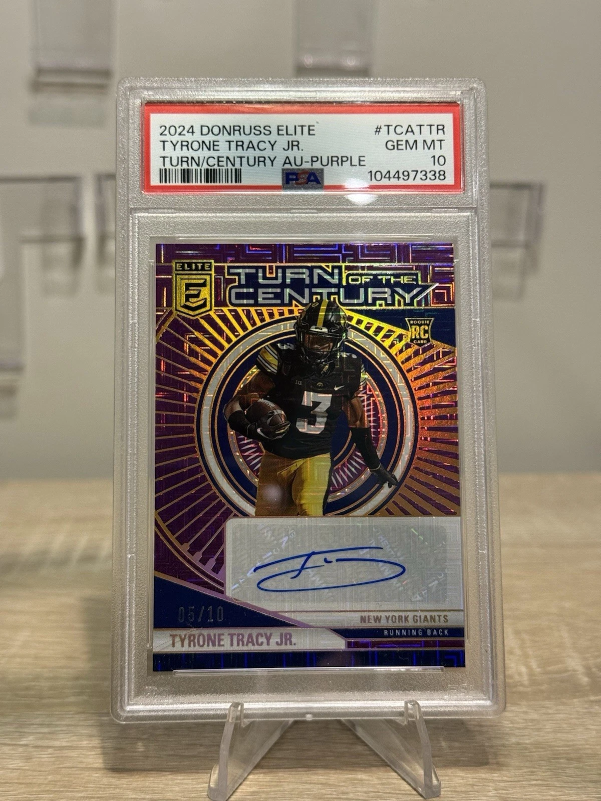 Tyrone Tracy Jr. Panini Donruss Elite Turn of the Century Autographs #TCATTR Purple